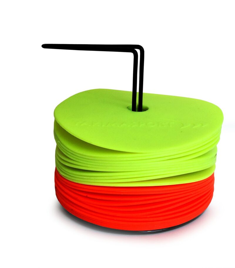 Znaczniki pola płaskie (maty znakujące) - zestaw 20 szt. żółto-pomarańczowe