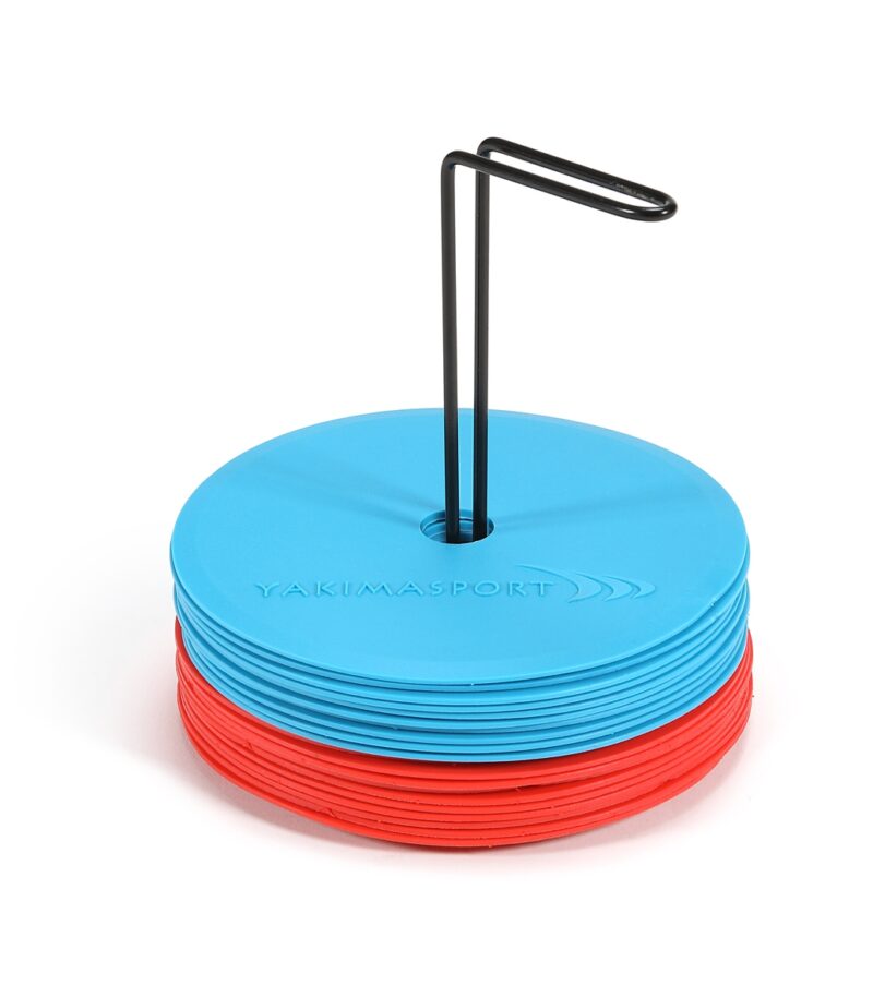 Znaczniki pola płaskie (maty znakujące) - zestaw 20 szt. niebiesko-czerwone