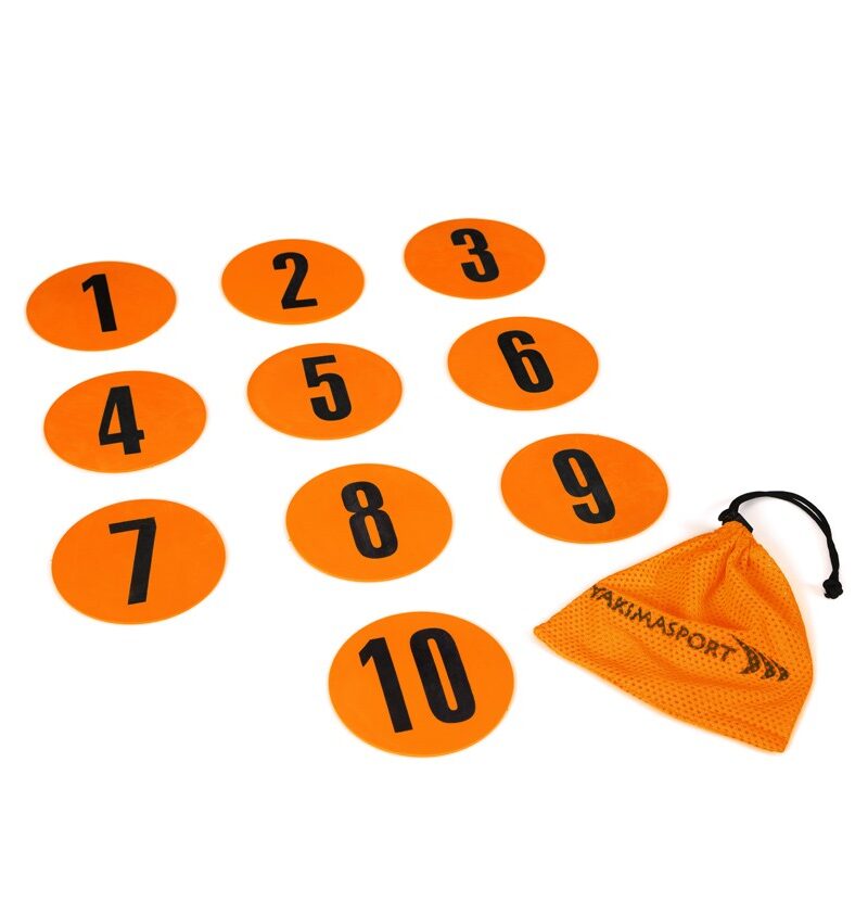 Znaczniki pola płaskie, numerowane 1-10