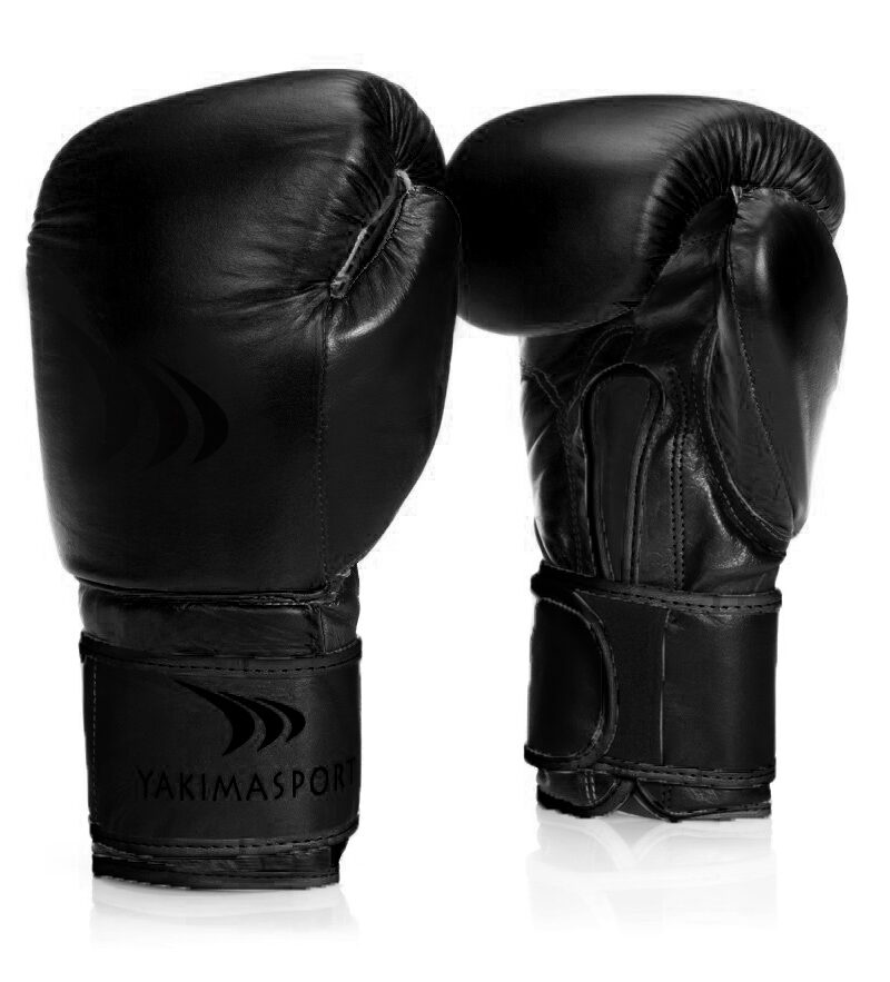 Rękawice bokserskie GRAND czarne black matt- skóra naturalna 14 oz