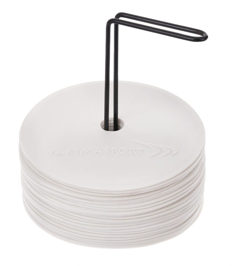 Znaczniki pola płaskie (maty znakujące) - zestaw 20 szt. białe